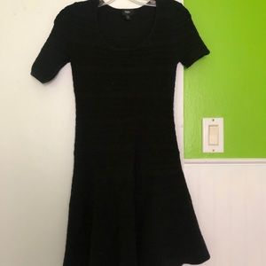 Fitted sweater dress with a fun flare